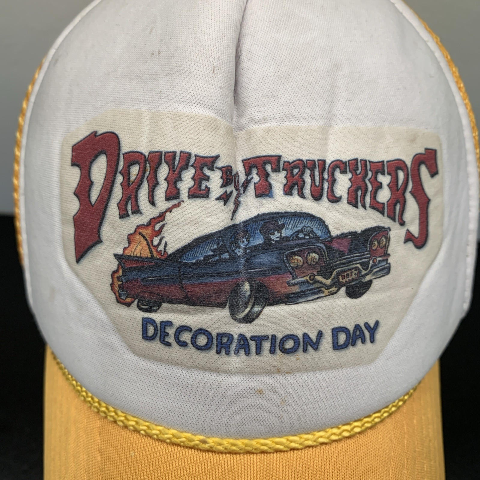 Vtg Drive-By Truckers Hat Decoration Day 2003 Trucker Cap Yellow Rope Wes Freed