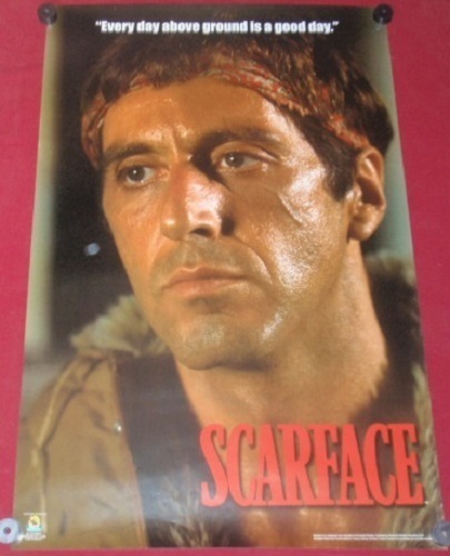 Scarface Movie Poster 22×34 S/S Al Pacino Steven Bauer Michelle Pfeiffer