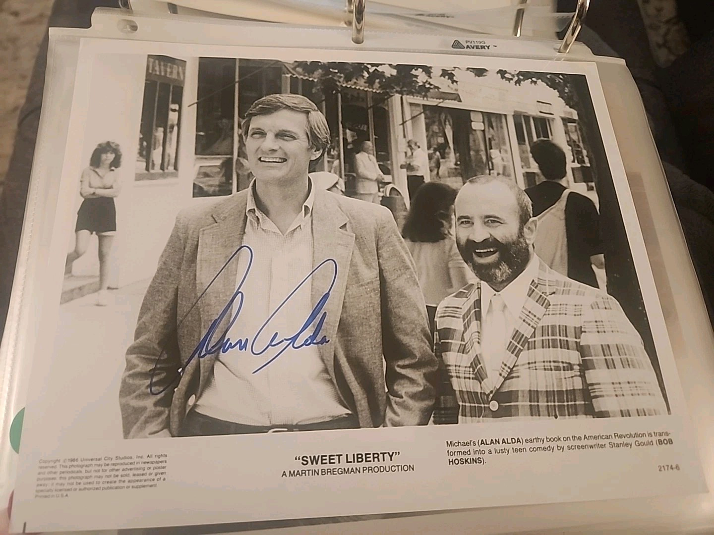 Alan Alda autographed 8×10 Photo ” Sweet Liberty”