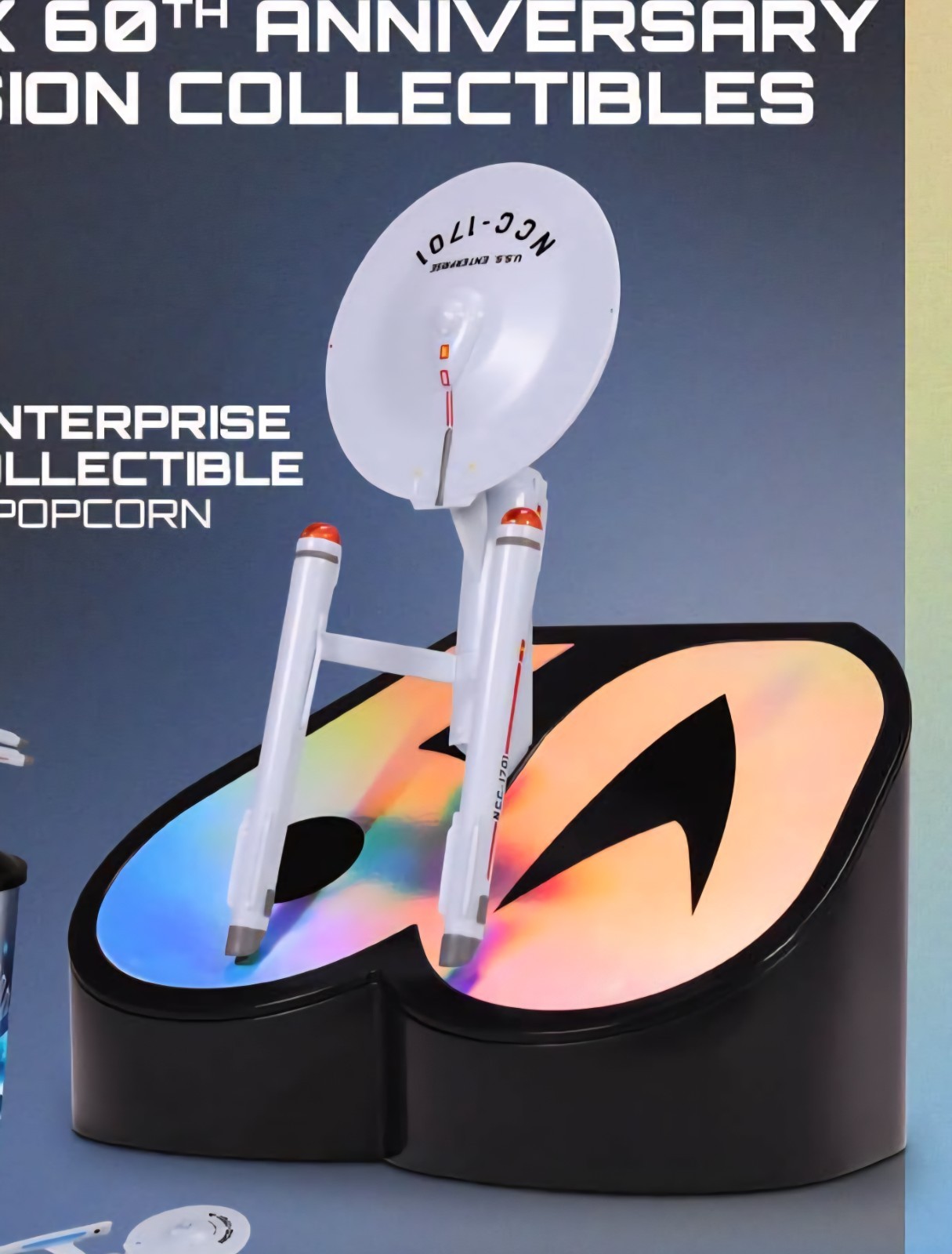 Star Trek 60th Anniversary U.S.S. Enterprise Popcorn Bucket AMC PRESALE 9/4