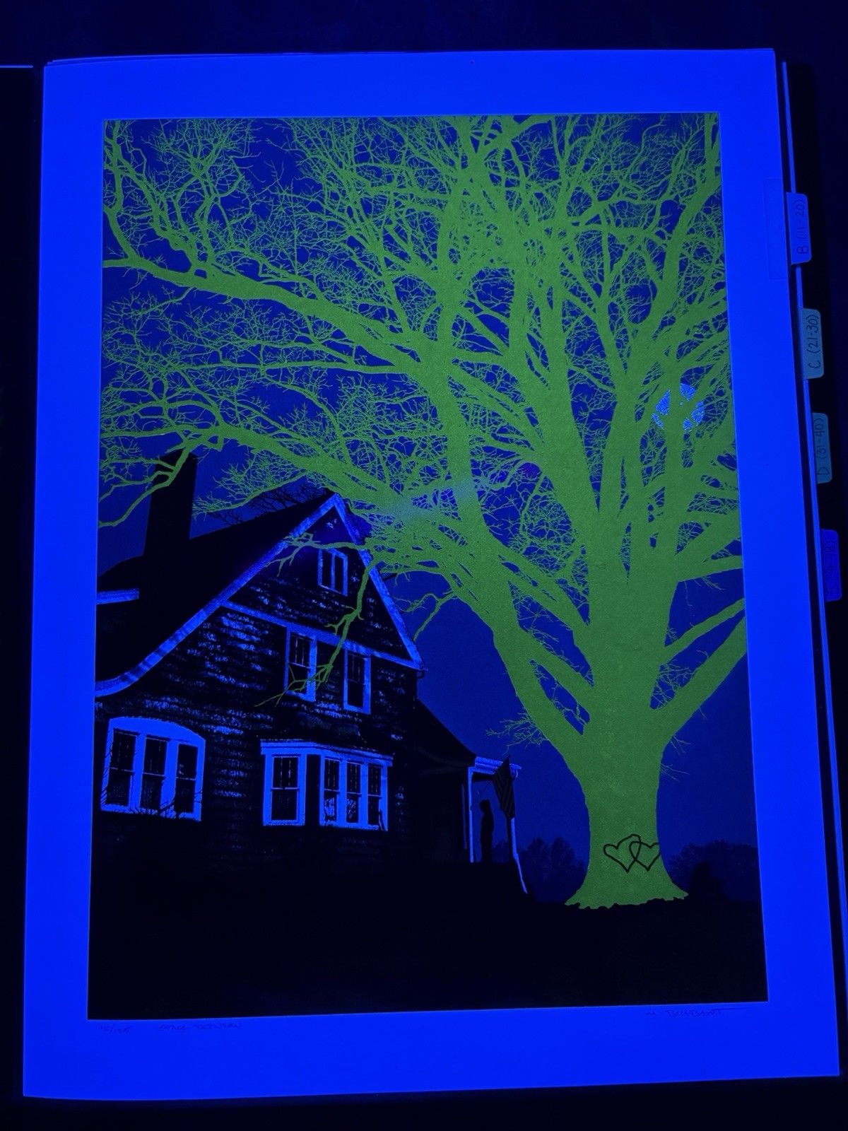 Mark Brabant Space Between GID Poster Signed #40/125 18×24