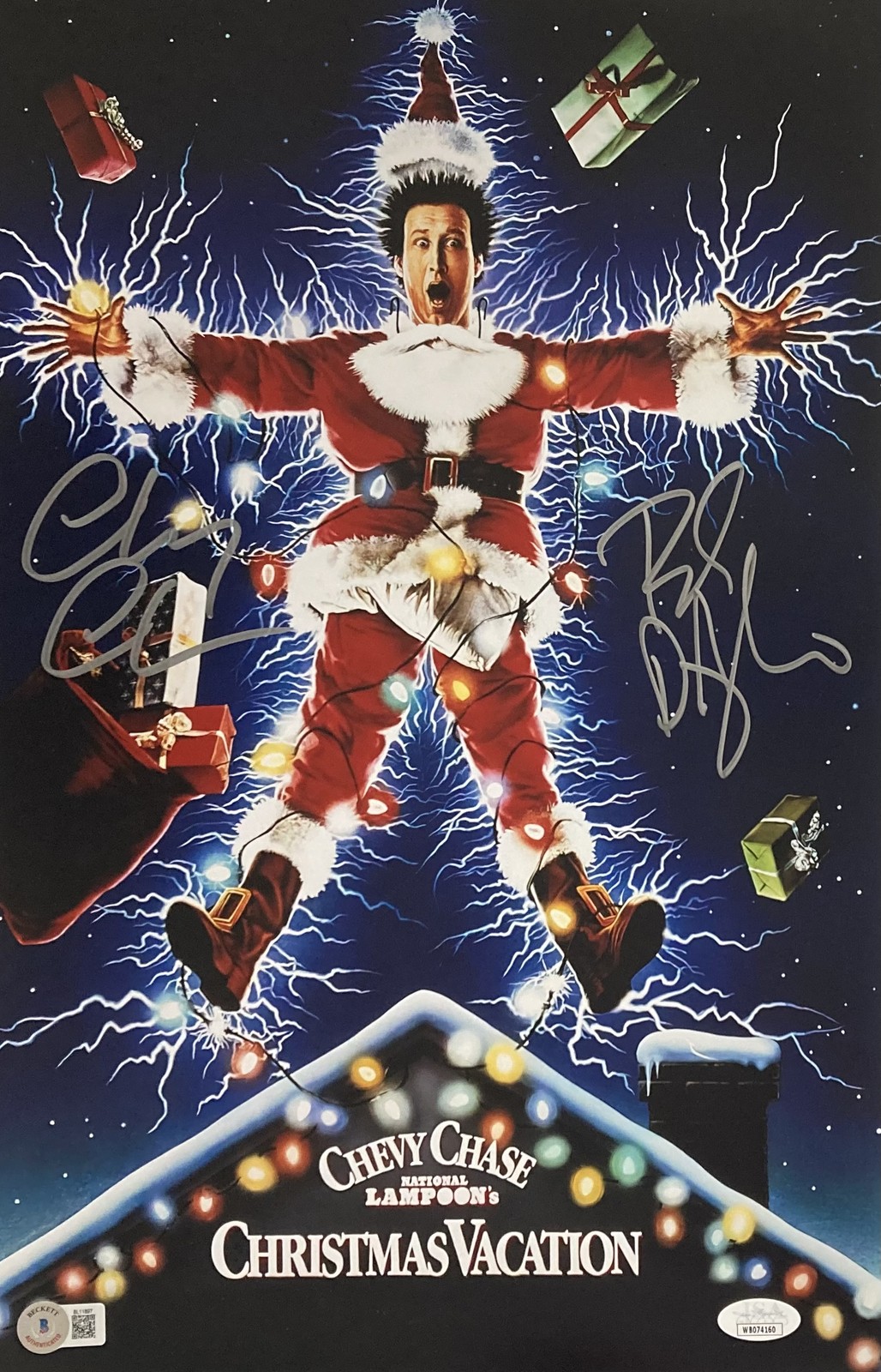 Chevy Chase Beverly D’Angelo Signed 11×17 Christmas Vacation Photo BAS+JSA