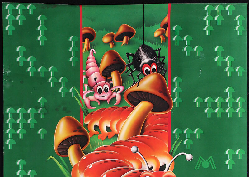Rare Original 1982 Atari Home Computers Centipede Videogame Promotional Poster