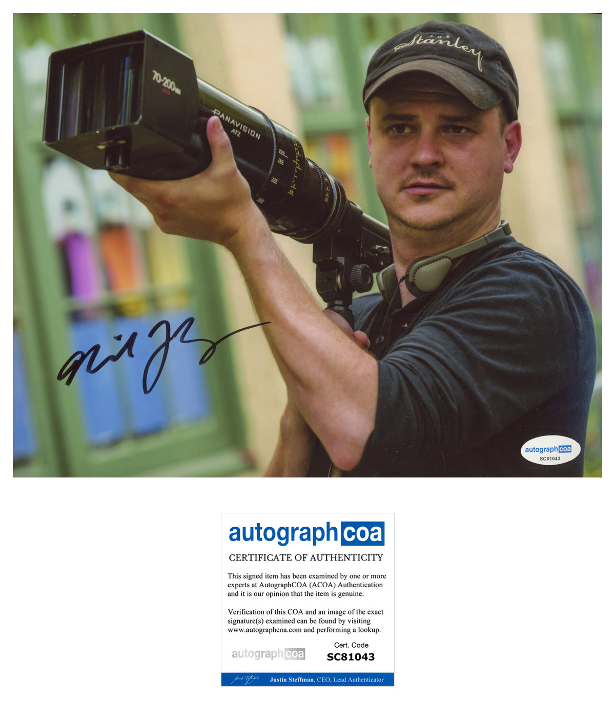 Mike Flanagan Director Signed Autographed The Life of Chuck 8×10 Photo ACOA B