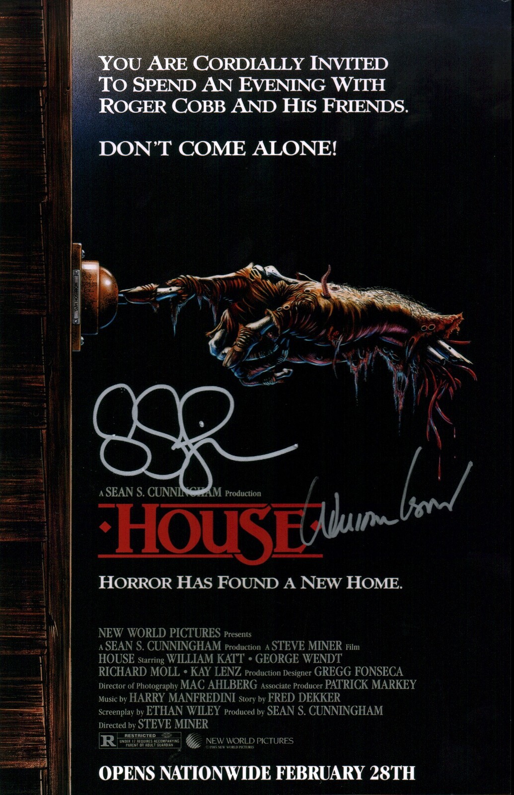 House 11×17 Signed Photo Poster Cast x2 Cunningham, Katt JSA Certified Autograph