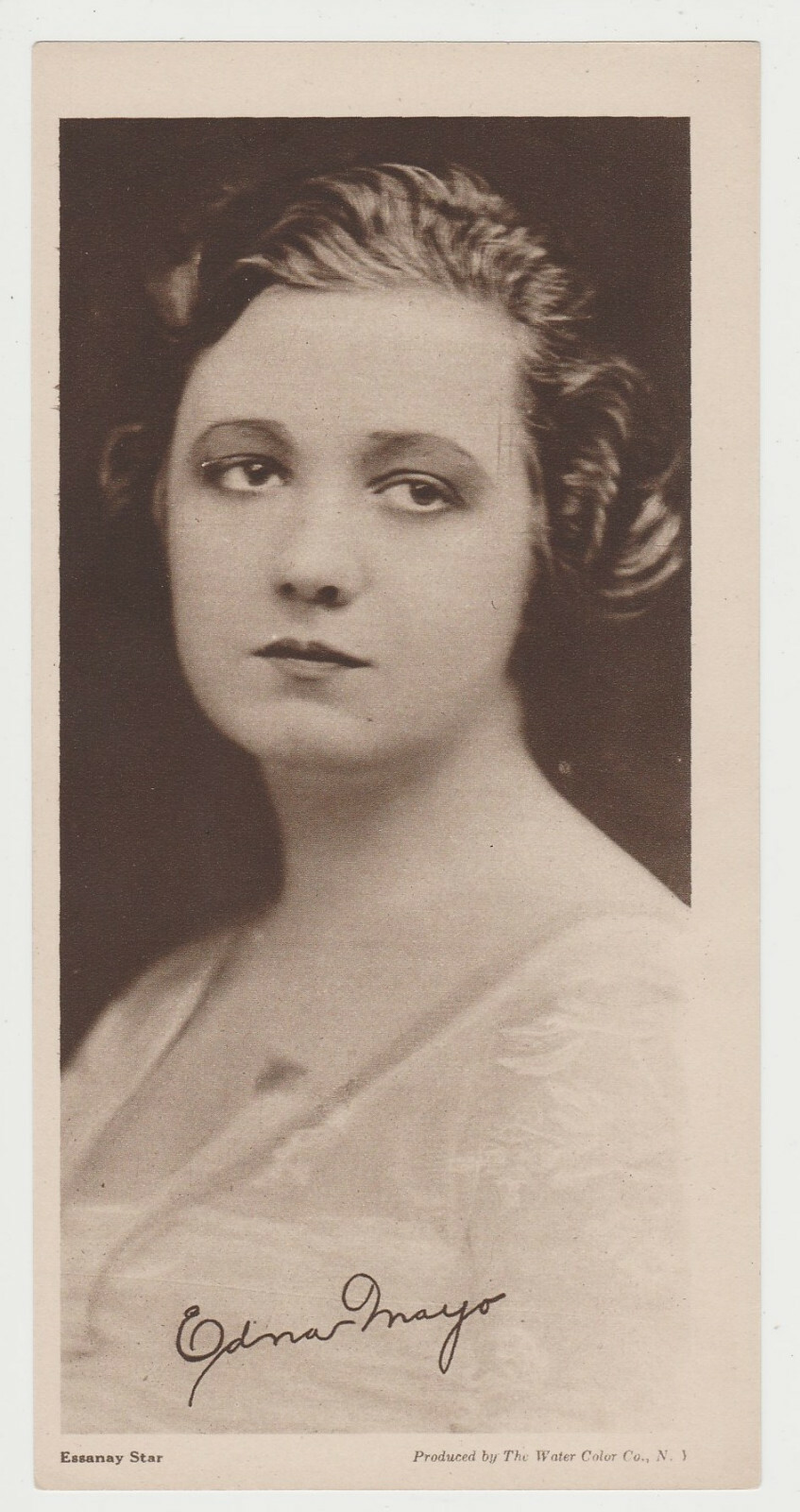Edna Mayo vintage 1916 Water Color Co Paper Printed Photo – 4.25 X 8.5
