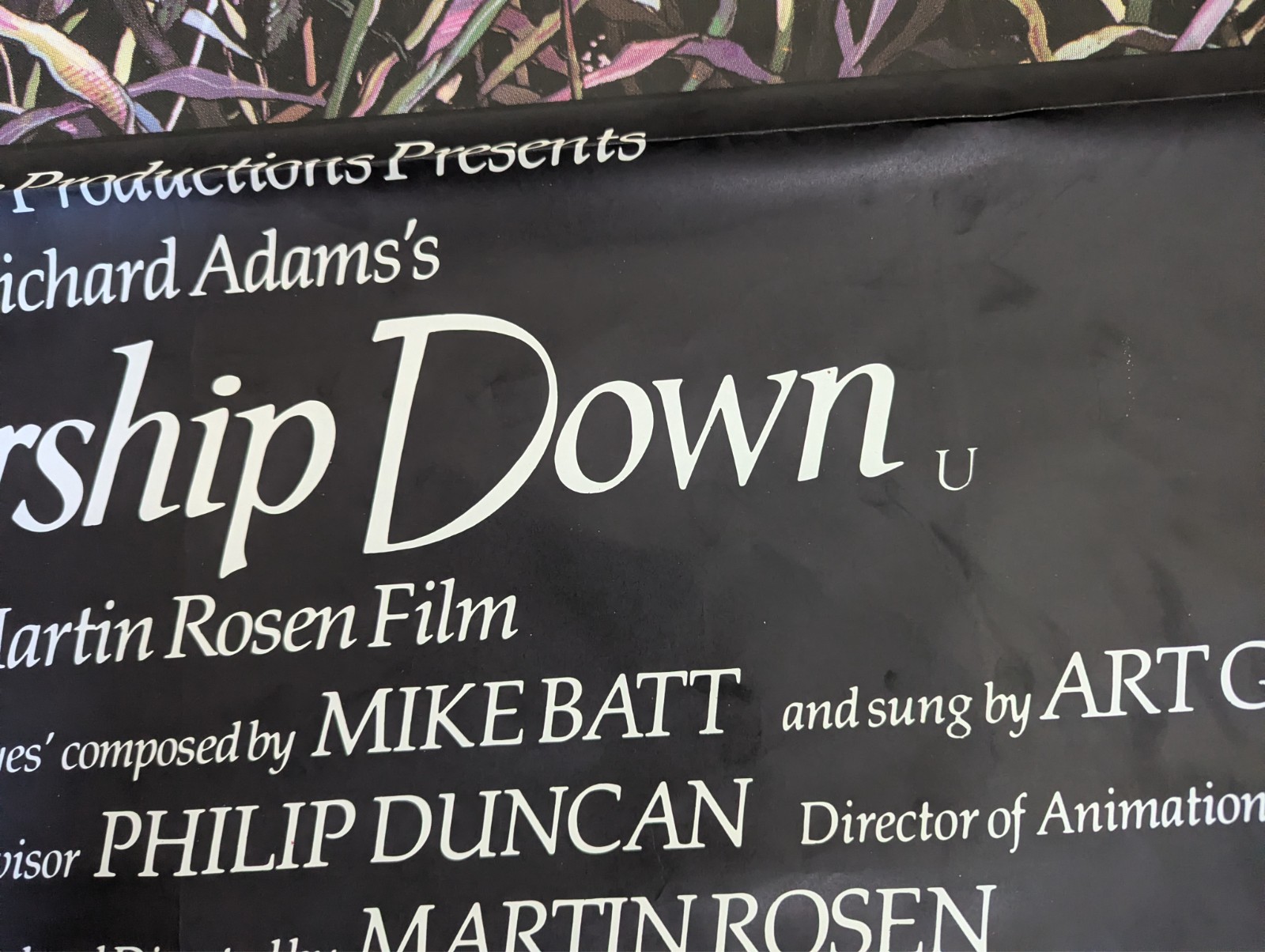 Watership Down – Original GIANT 40×60 UK cinema/subway movie theater poster