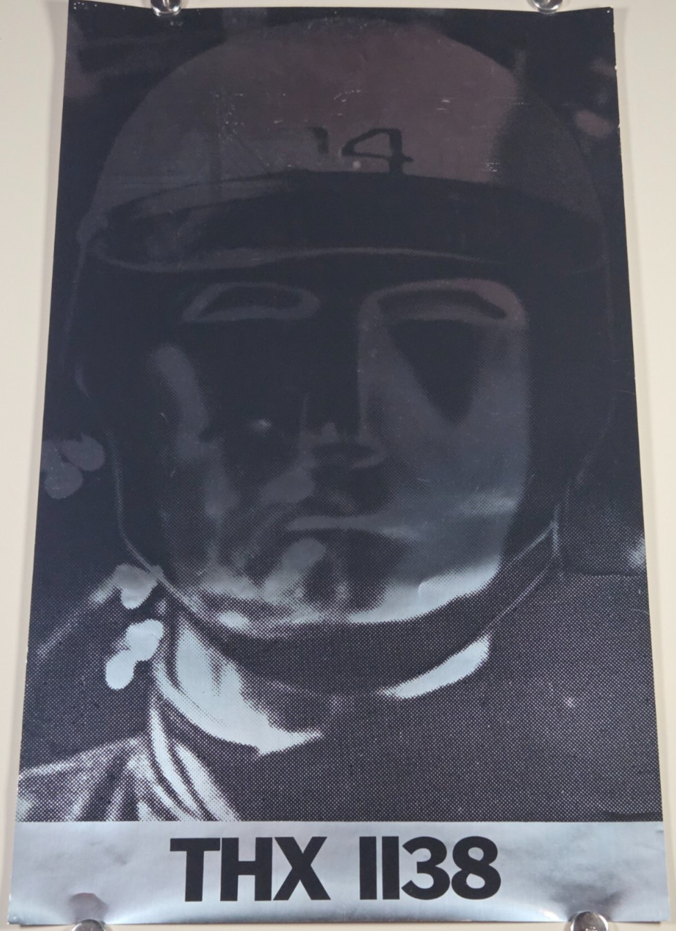 THX 1138, Rare Original Rolled Foil Poster 1970, Lucas