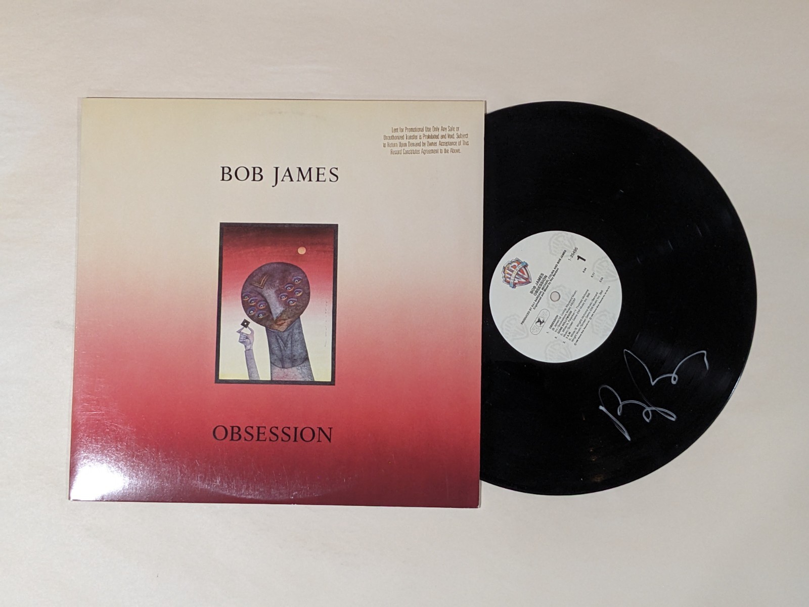 Bob James REAL hand SIGNED Obsession Vinyl Record Promo COA Autographed