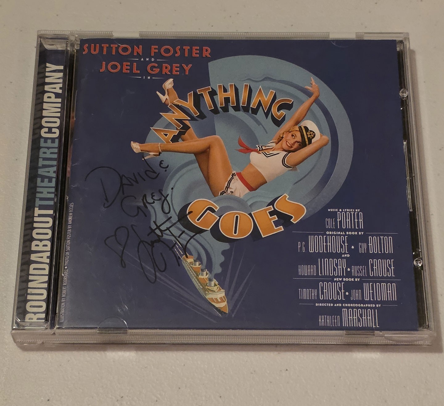 Sutton Foster Signed Autographed – Anything Goes CD – WoW RARE Find!! LQQK!!