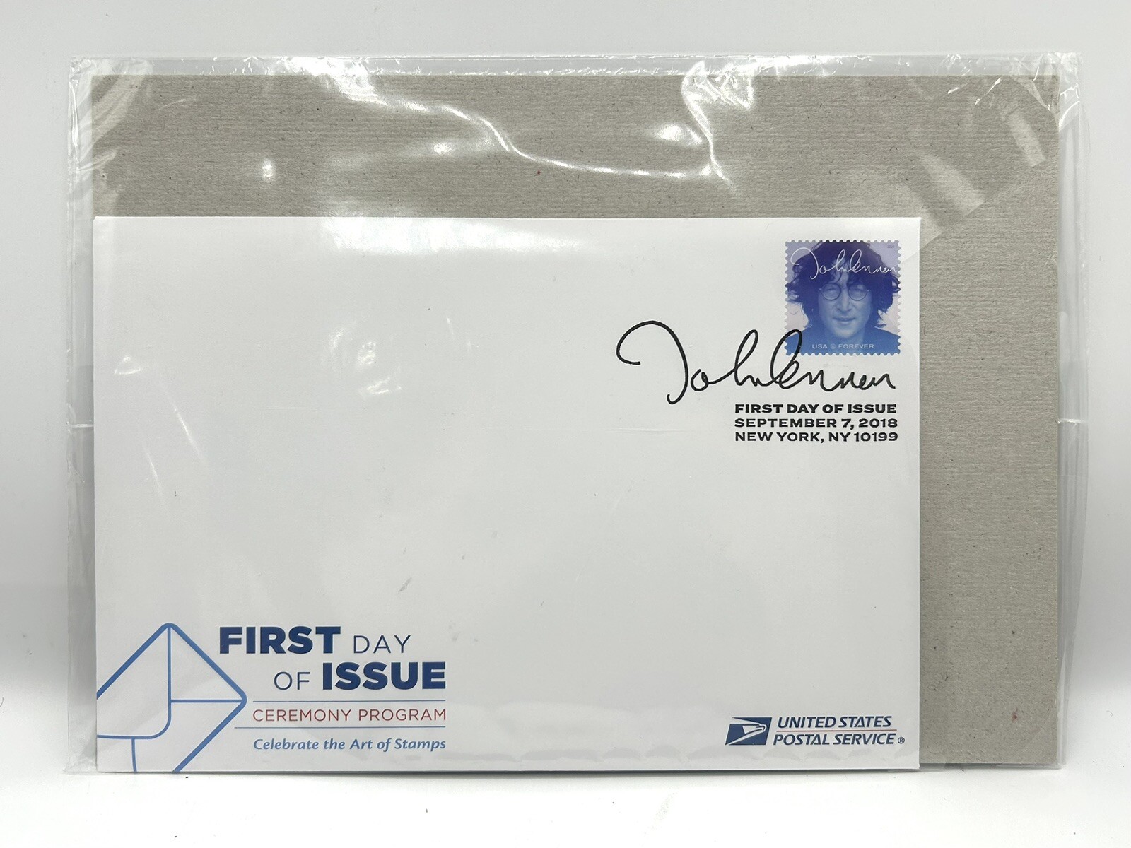 John Lennon USPS stamp First Day of Issue 10/07/2018 Commemorative 765440
