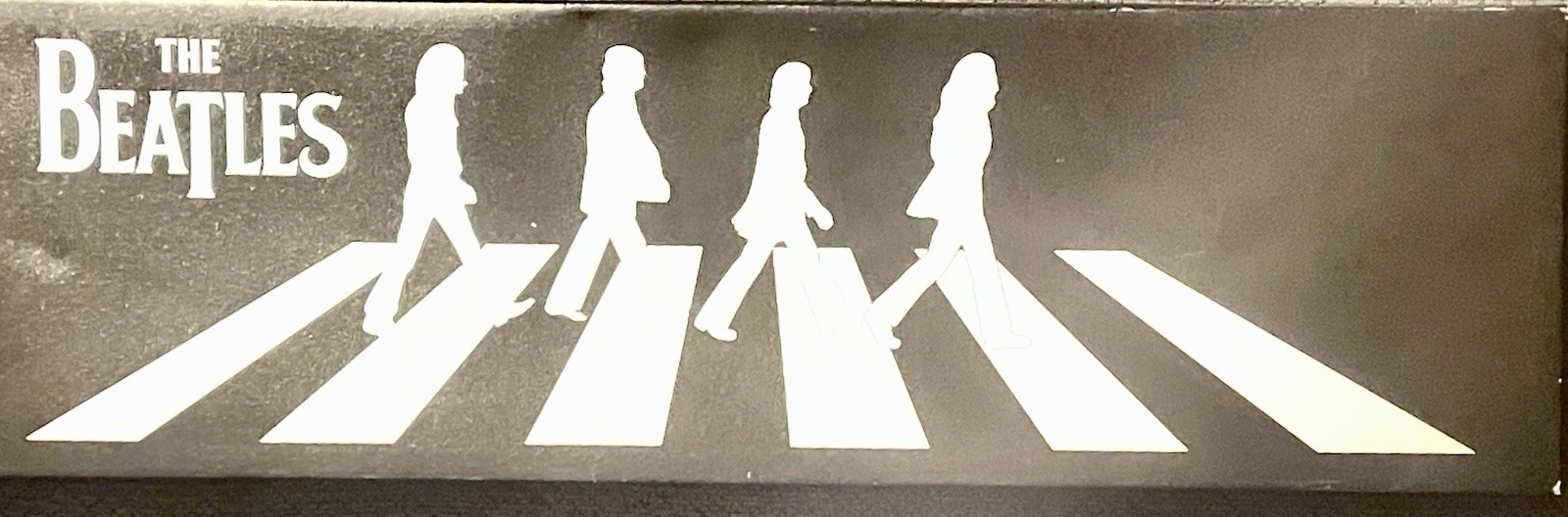 The Beatles Black & White Silhouette Abbey Road Canvas Art Framed 9×30