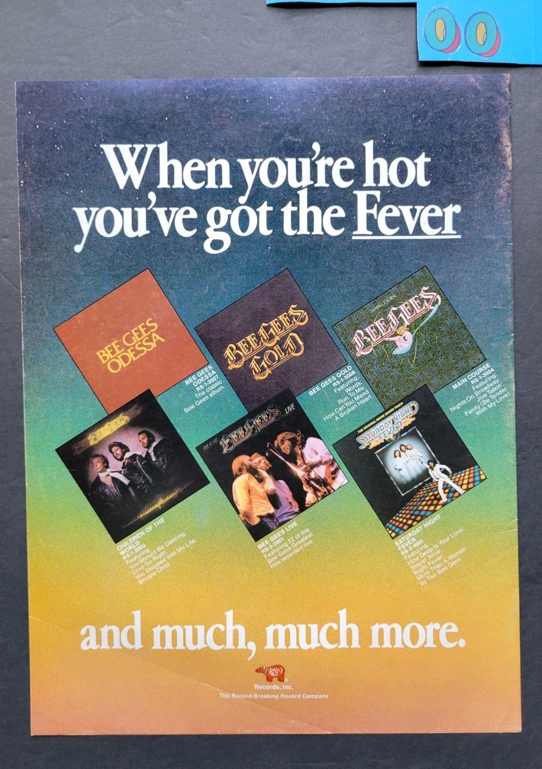 The Bee Gees Mid 70’s Album Releases Promo Print Advertisement 1978