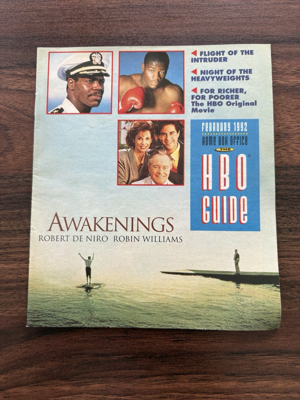 HBO February 1992 Program Guide Awakenings De Niro Robin Williams Vintage RARE