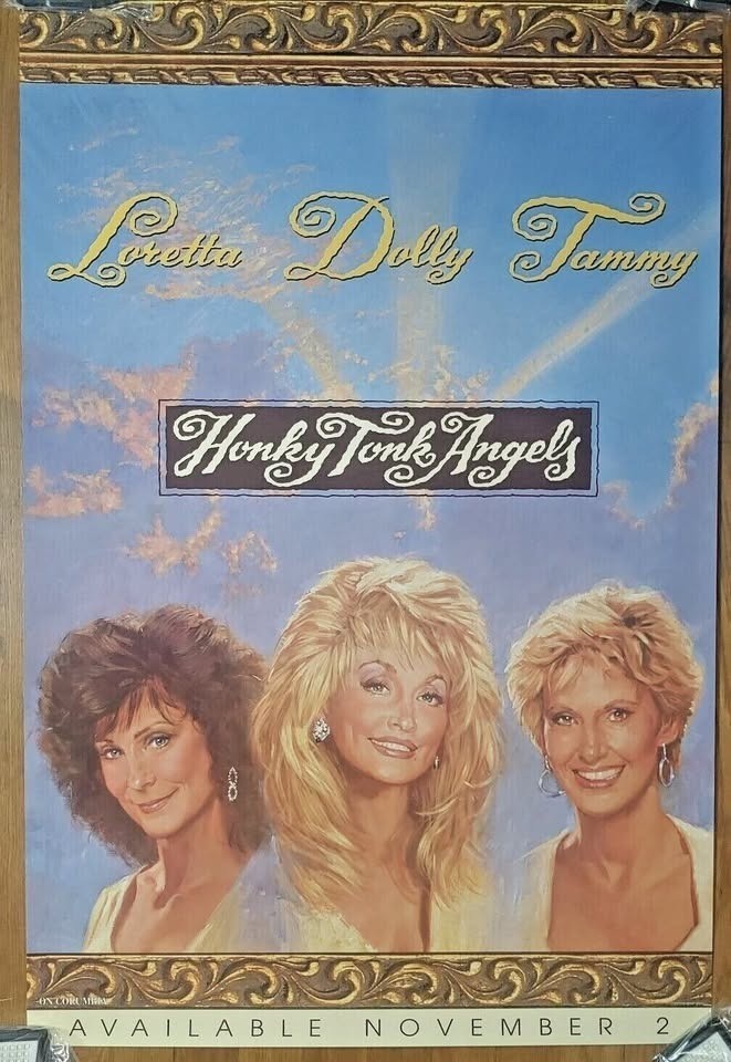 1993 Dolly Parton Tammy Wynette Loretta Lynn Honky Tonk Angels Poster 24″x36″