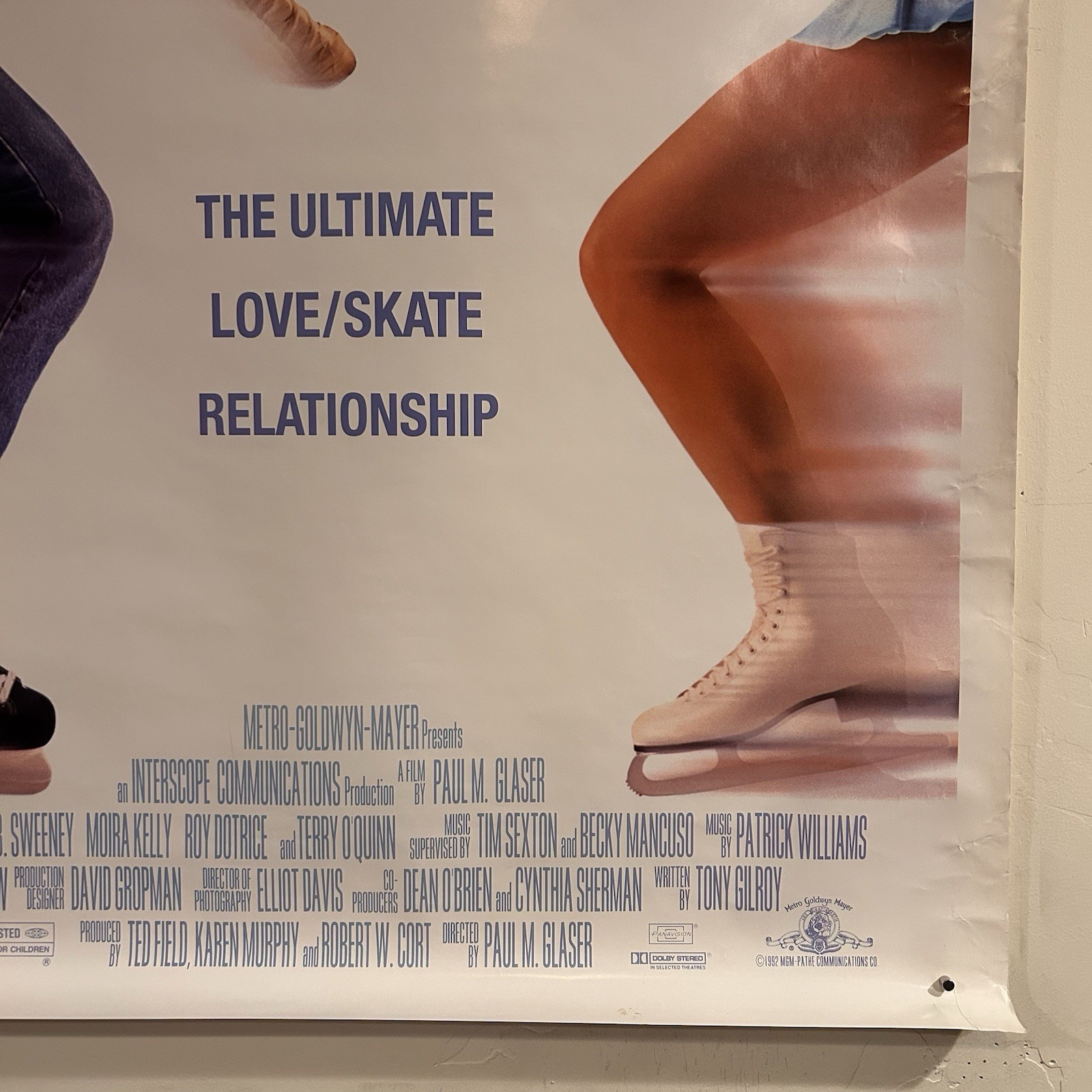 Vtg. THE CUTTING EDGE 1992 RomCom Original DS Movie Poster 27×41 EXC