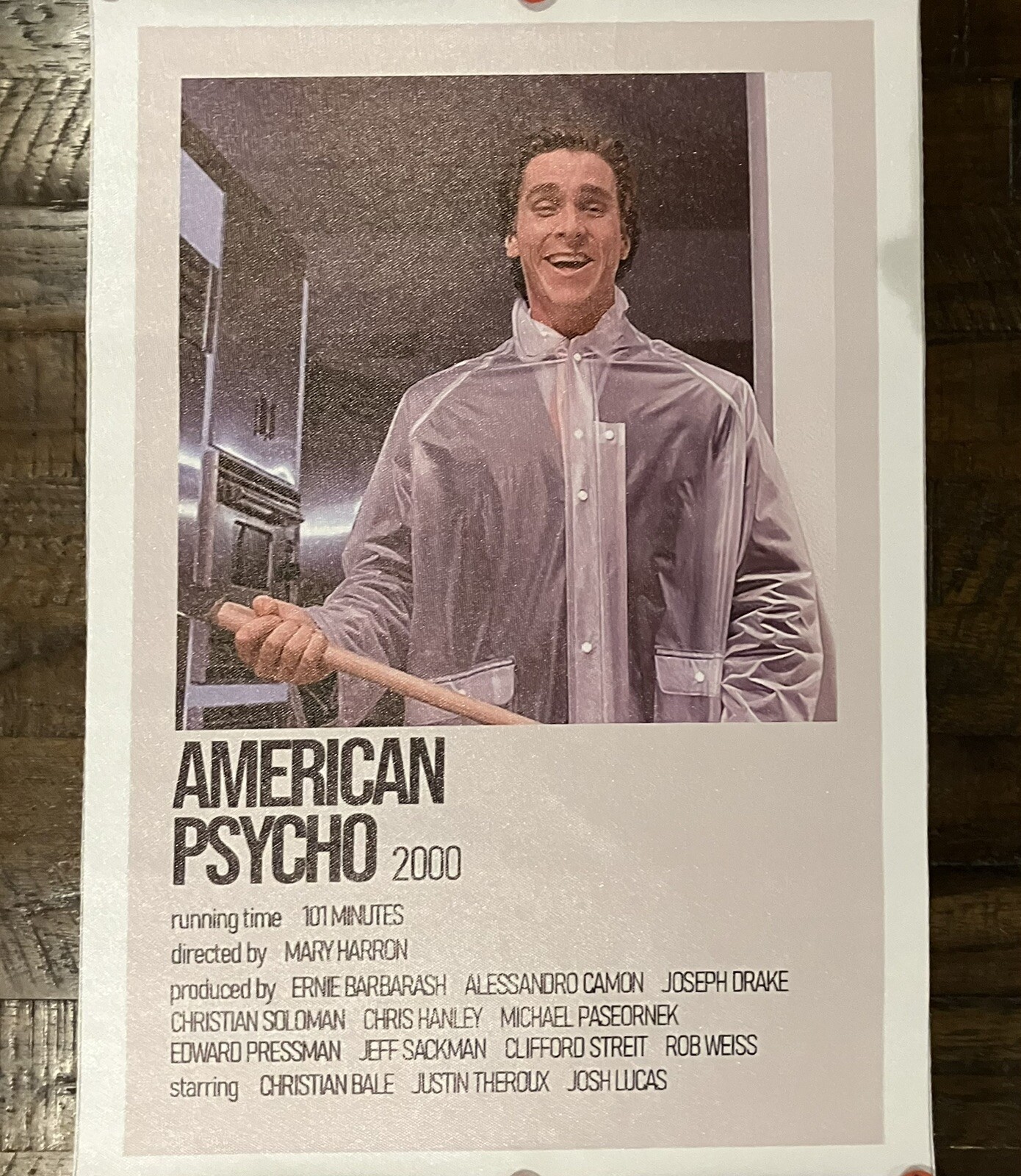 American Psycho Movie Canvas 13×19 Poster