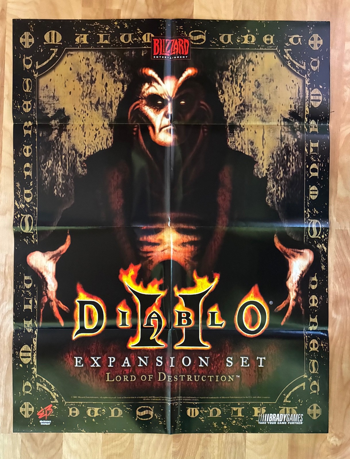 Blizzard DIABLO 2 Expansion Set Lord of Destruction Promo Poster 2001 Videogame