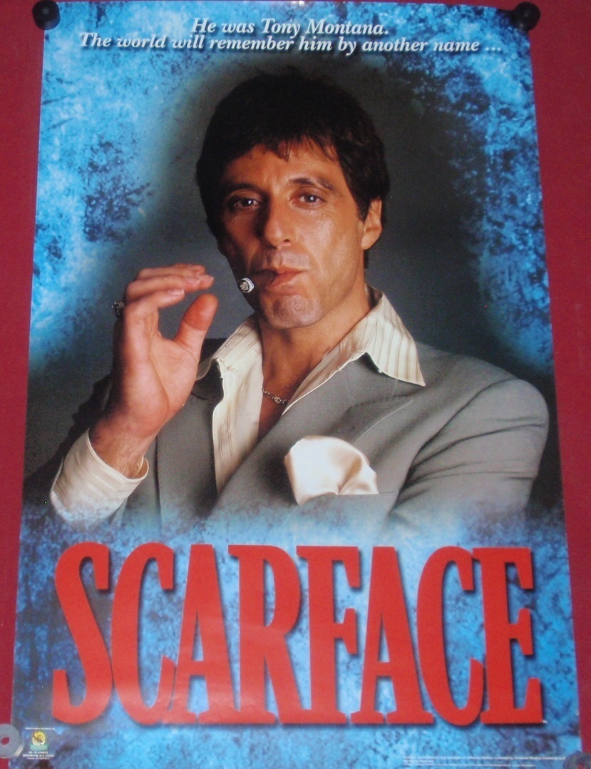 Scarface Movie Poster 22×34 S/S Al Pacino Steven Bauer Michelle Pfeiffer
