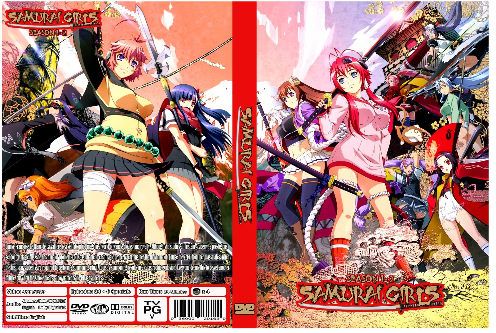 Samurai Girls Anime Serie UNCENSORED Season 1-2 + 6 Specials Dual Audio Eng/Jpn