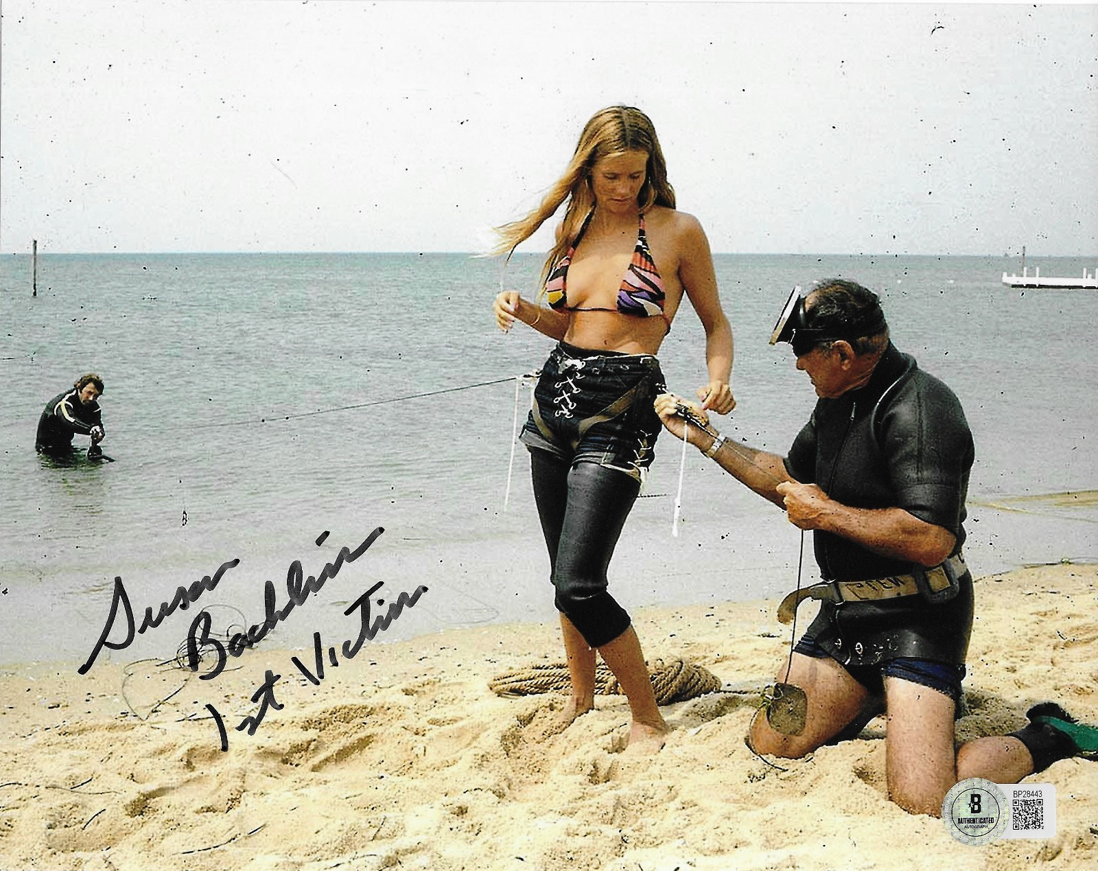 Susan Backline Signed 8×10 Photo Autographed BAS Jaws First Victim 43