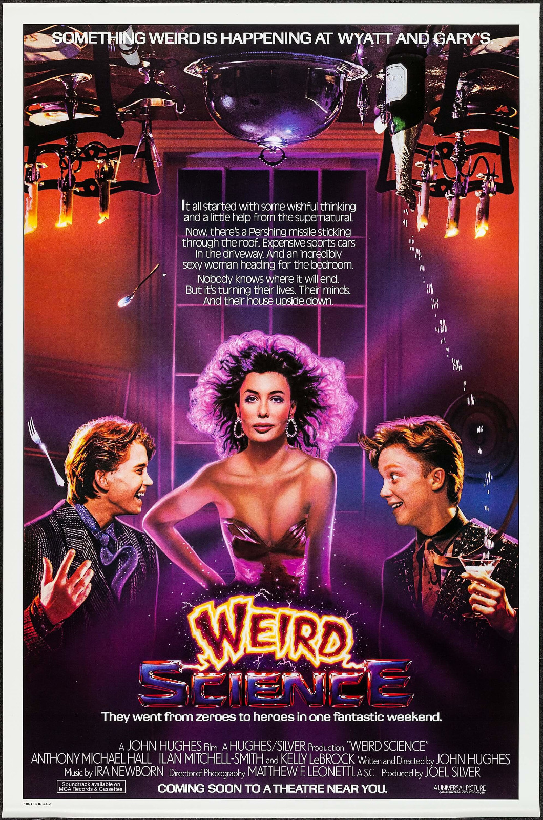 Poster Weird Science Rare Version 1985 27″x41″ NM 9.4 Rolled Kelly LeBrock