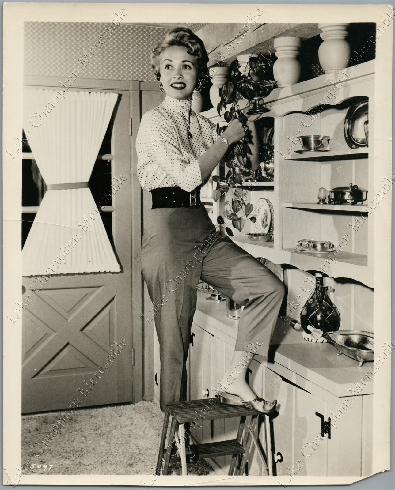 Jane Powell 8X10 Press Photo Standing on a stepstool decorating Small Town Girl