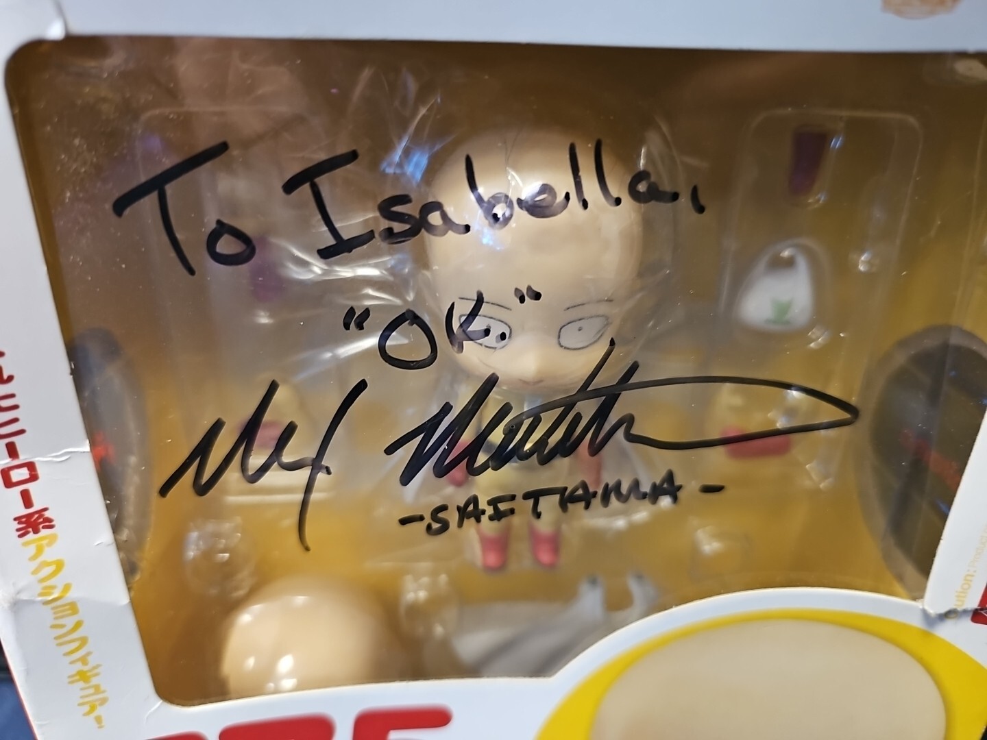 Max Mittelman Signed Autographed Saitama Figure One Punch Man Good Smile 575