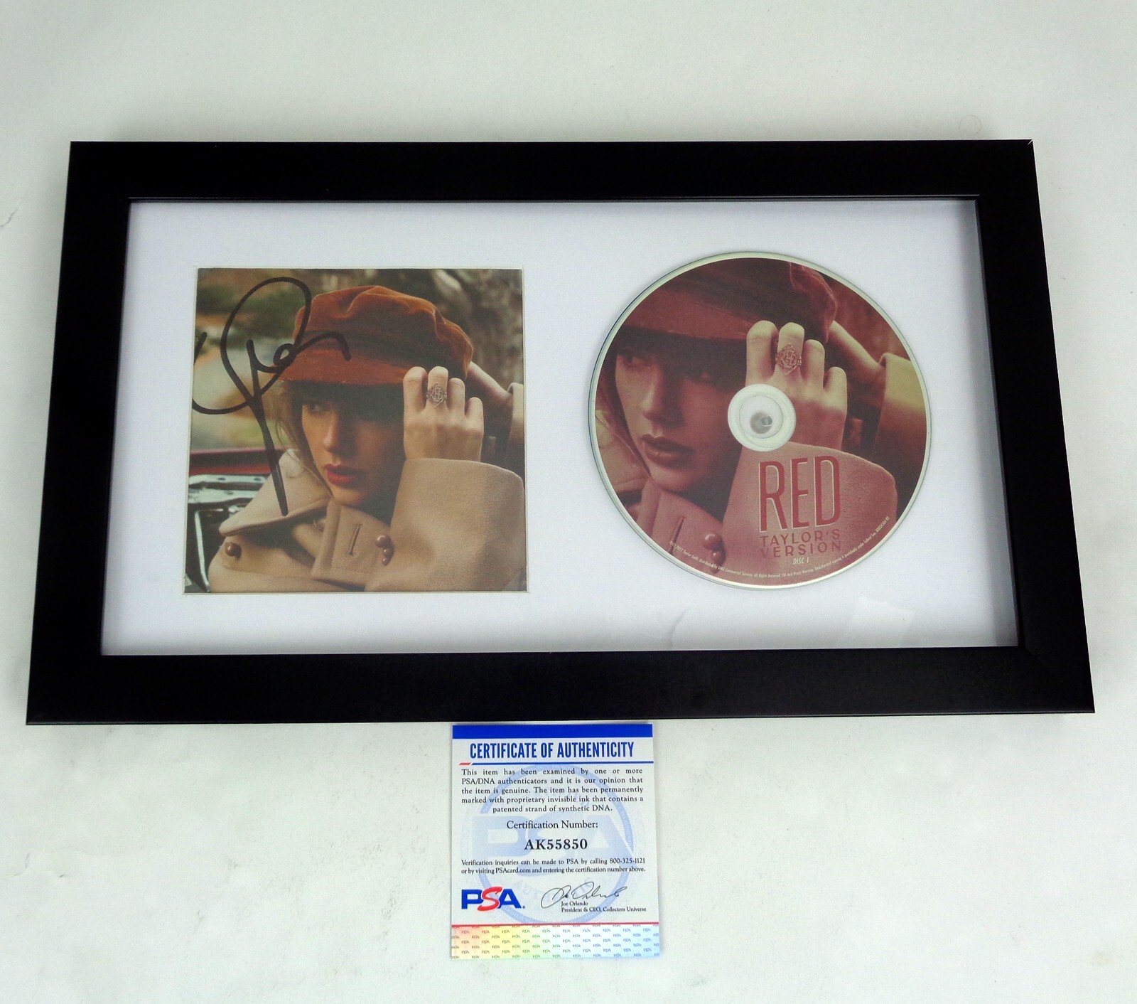 Taylor Swift All Too Well Signed Autograph Red CD Framed PSA/DNA COA