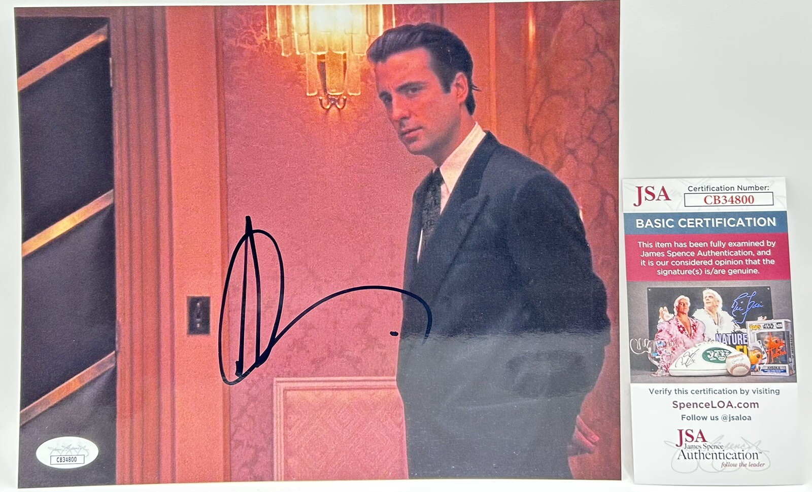 ANDY GARCIA Signed 8″X10″ Color photo with JSA COA bas psa The Godfather III