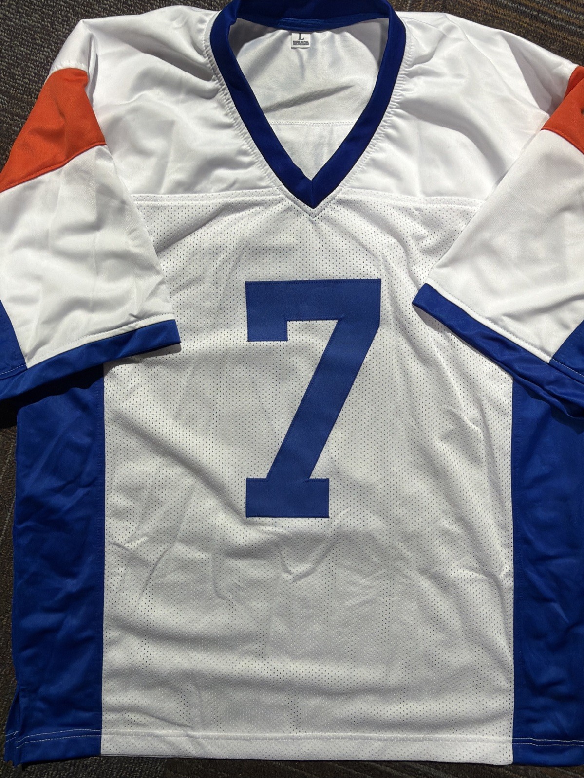 Alex Moran Blue Mountain State Unsigned White Custom Jersey #7 Size L