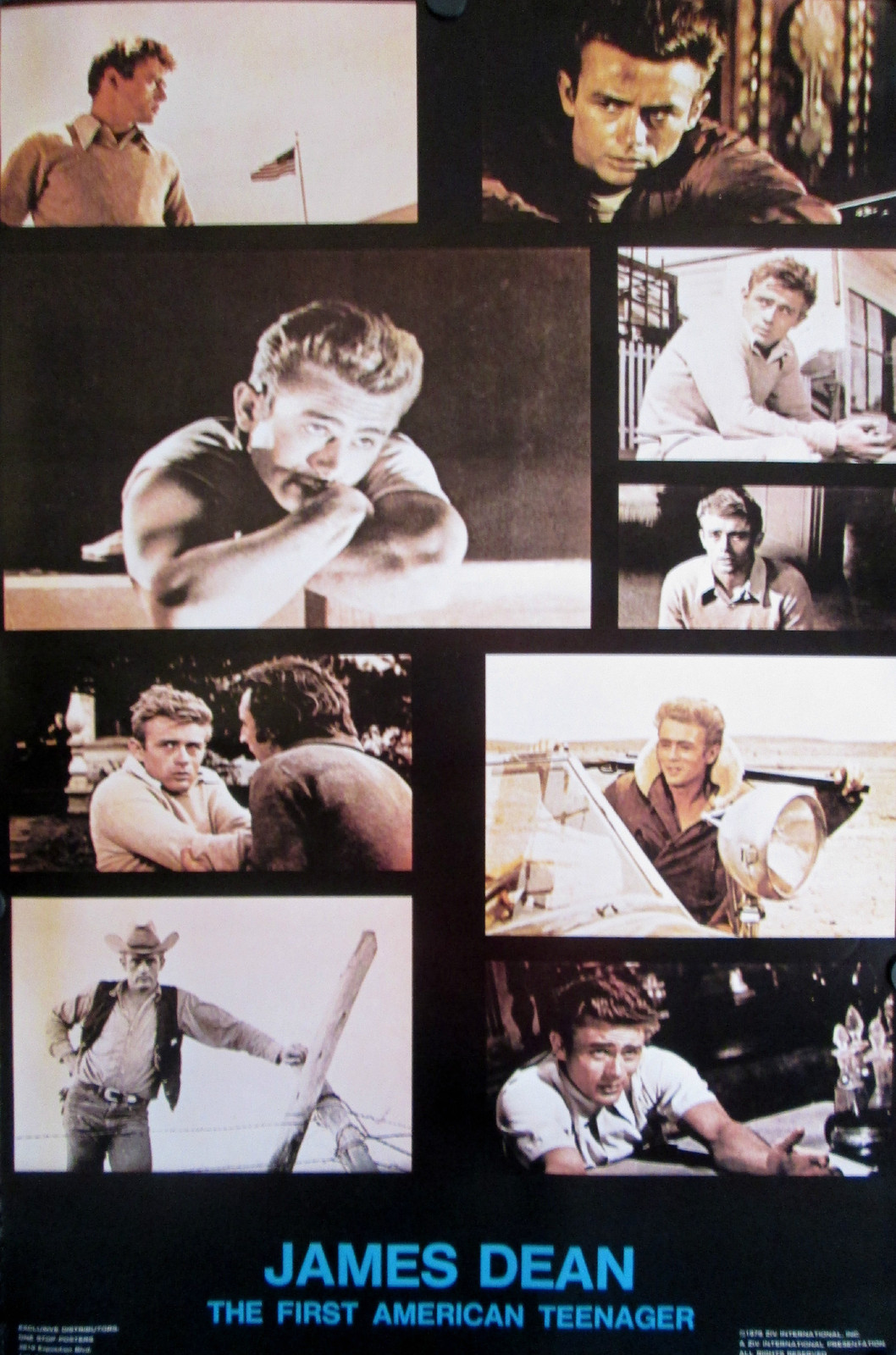 JAMES DEAN FIRST AMERICAN TEENAGER POSTER 34 1/4″ X 22 1/2″ 1978 POP CULTURE