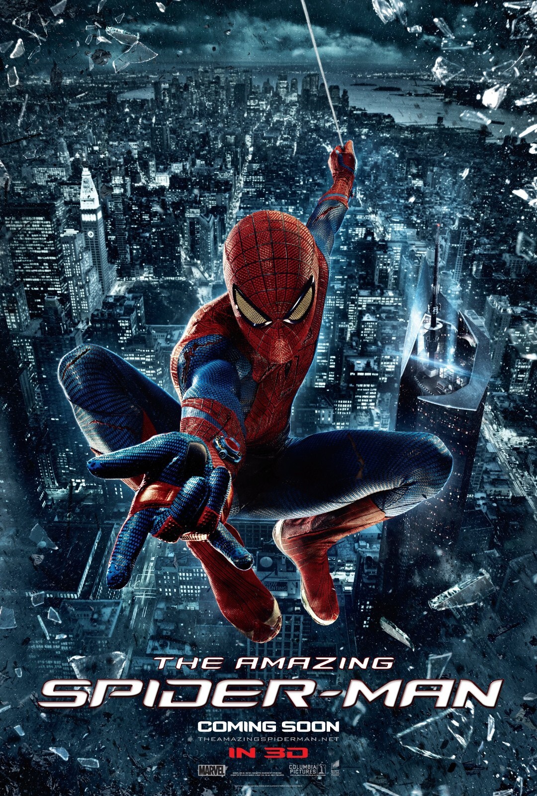 2012 The Amazing Spiderman Movie Poster 11X17 Peter Parker Garfield Marvel 🕷🍿
