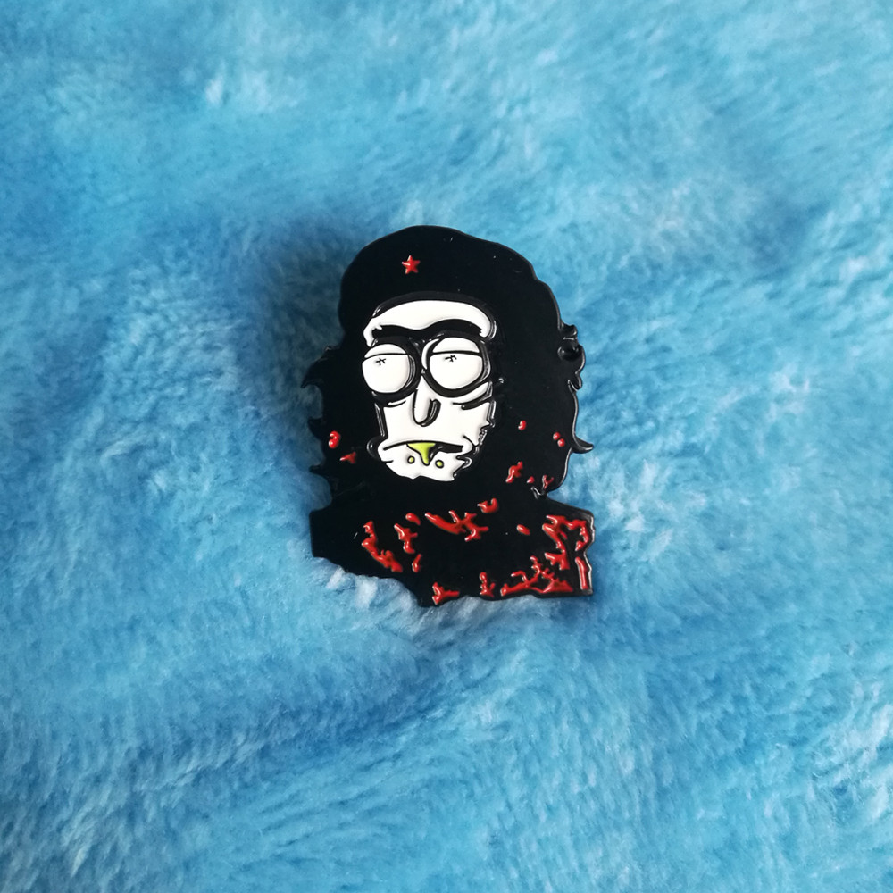 Rick and Morty Rick SanCHEz Che Guevara Metal Enamel Pin 1.25″