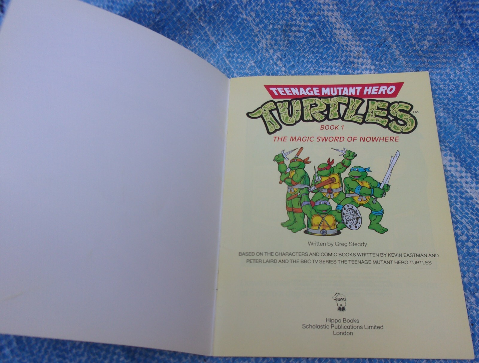 Teenage Mutant Hero Turtles Book 1 The Magic Sword Of Nowhere 1990 TMNT Ninja