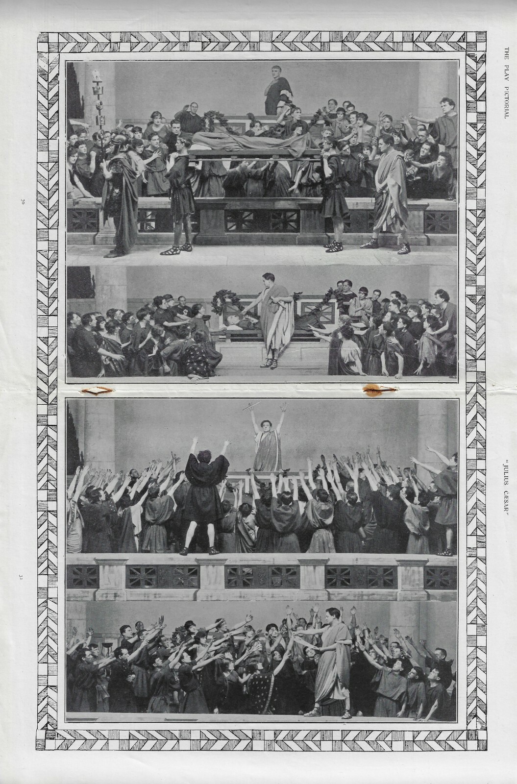 Henry Ainley “JULIUS CAESAR” Clifton Boyne 1920 London “PLAY” Pictorial Magazine