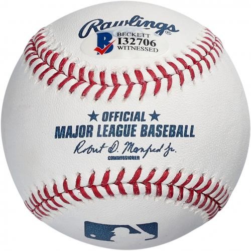Corbin Bernsen Major League Signed Baseball with Strike Out Inscription – BAS