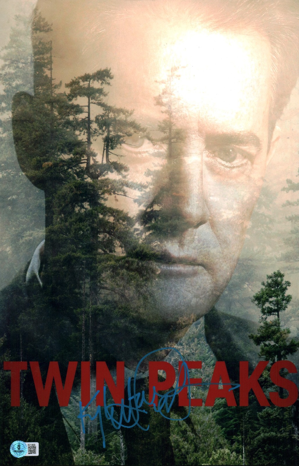 Kyle MacLachlan Signed 11×17 Photo Twin Peaks Star Dale Cooper BAS COA Autograph
