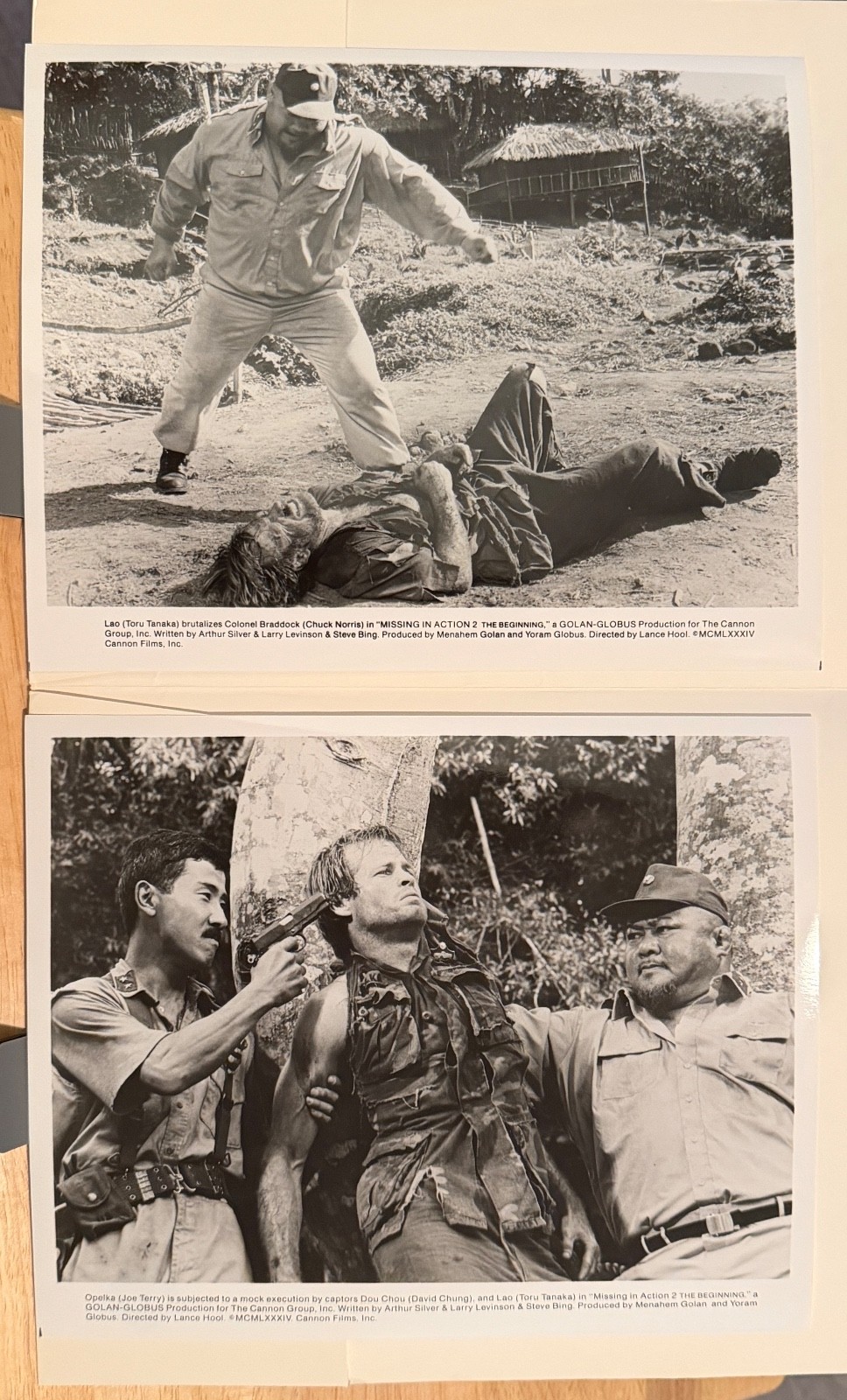 MISSING IN ACTION 2 1985 Movie Press Kit – Folder and 5 B&W Photos Cannon Films