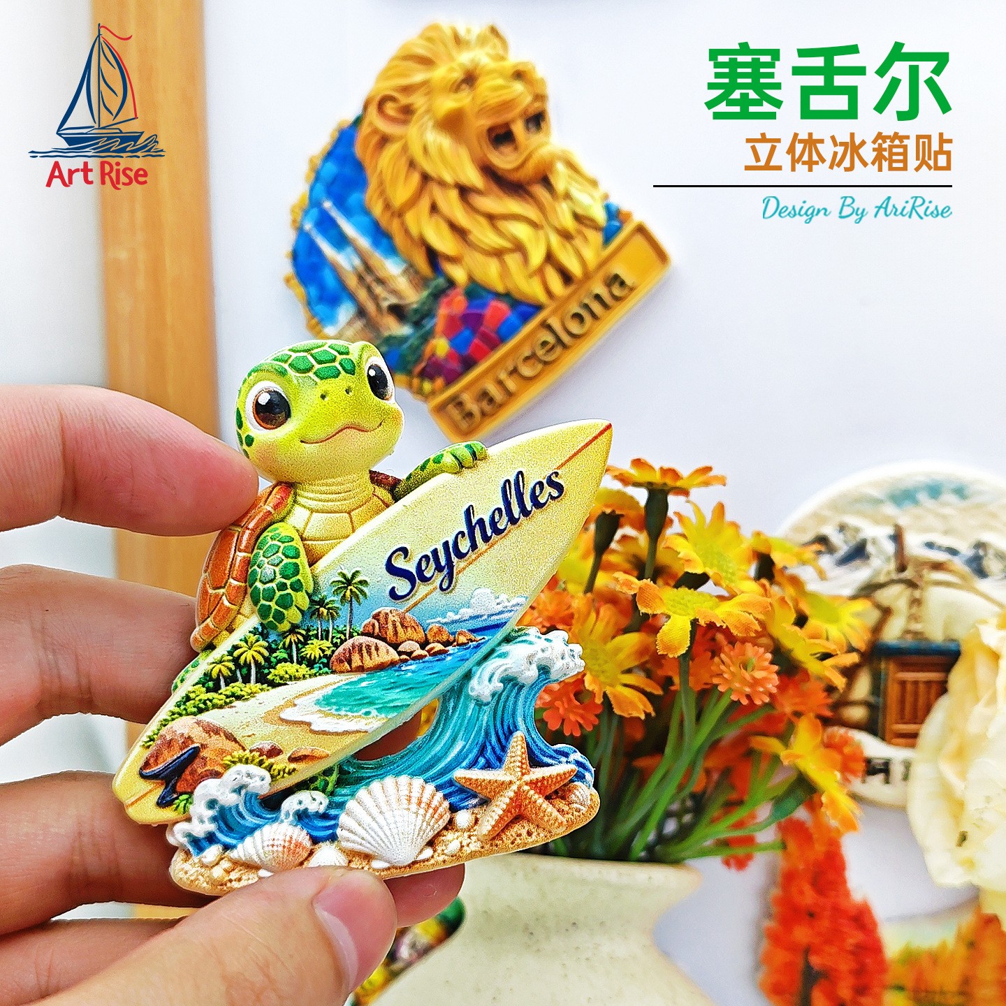 Seychelles Tropical 3D Fridge Magnets Travel Souvenirs Home Office Decor