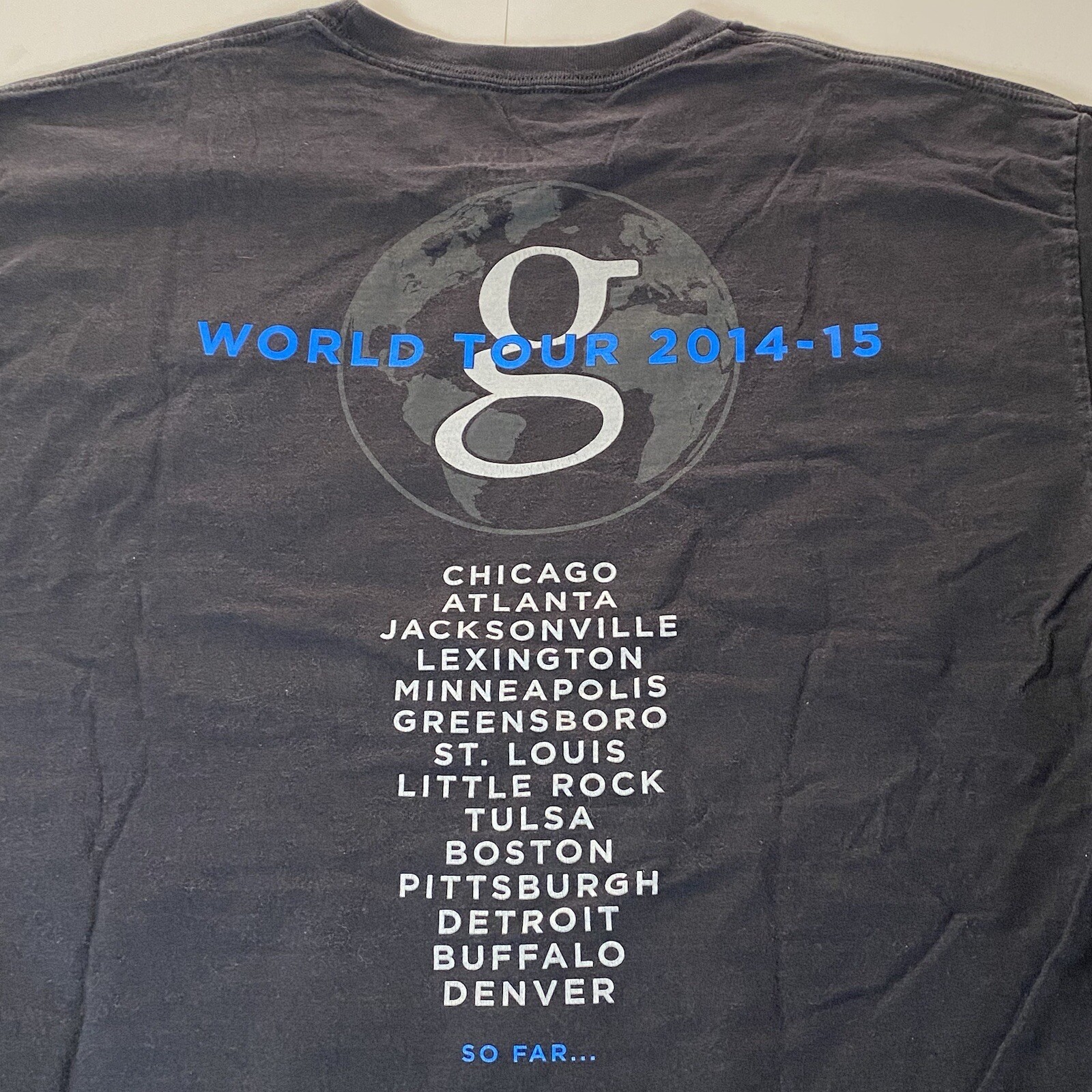 VTG Hanes Beefy T Shirt Men’s XL TG EG Black Garth Brooks World Tour 2014-15
