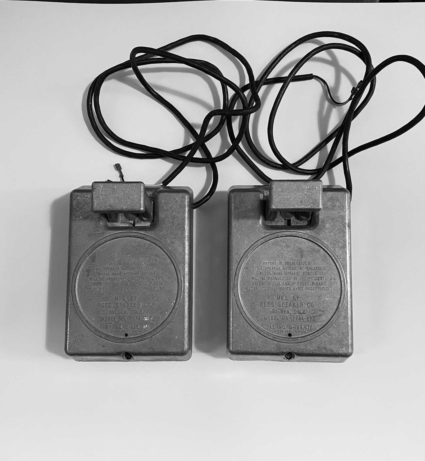 DRIVE IN MOVIE THEATER SPEAKERS Selling TWO SPEAKERS for $250.00 + $25.00 sh