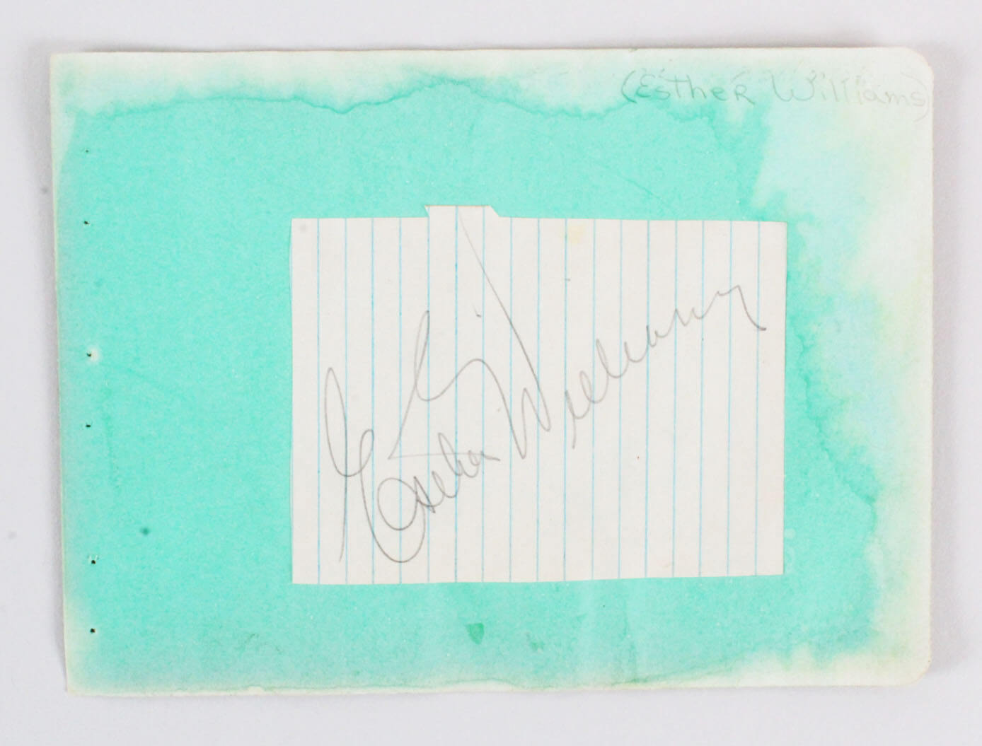 Esther Williams Signed Cut Album Page – COA JSA
