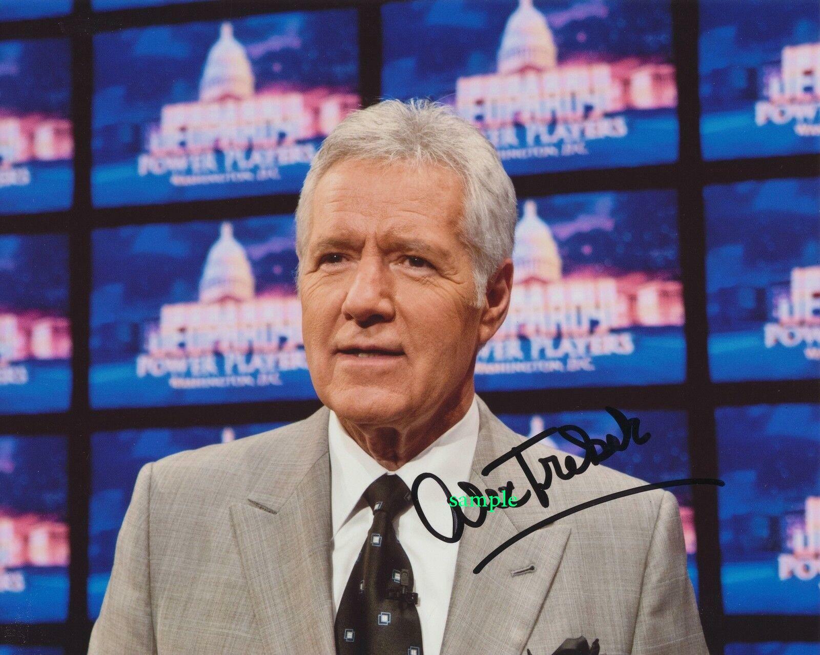 ALEX TREBEK REPRINT PHOTO 8X10 SIGNED AUTOGRAPHED PICTURE MAN CAVE GIFT JEOPARDY