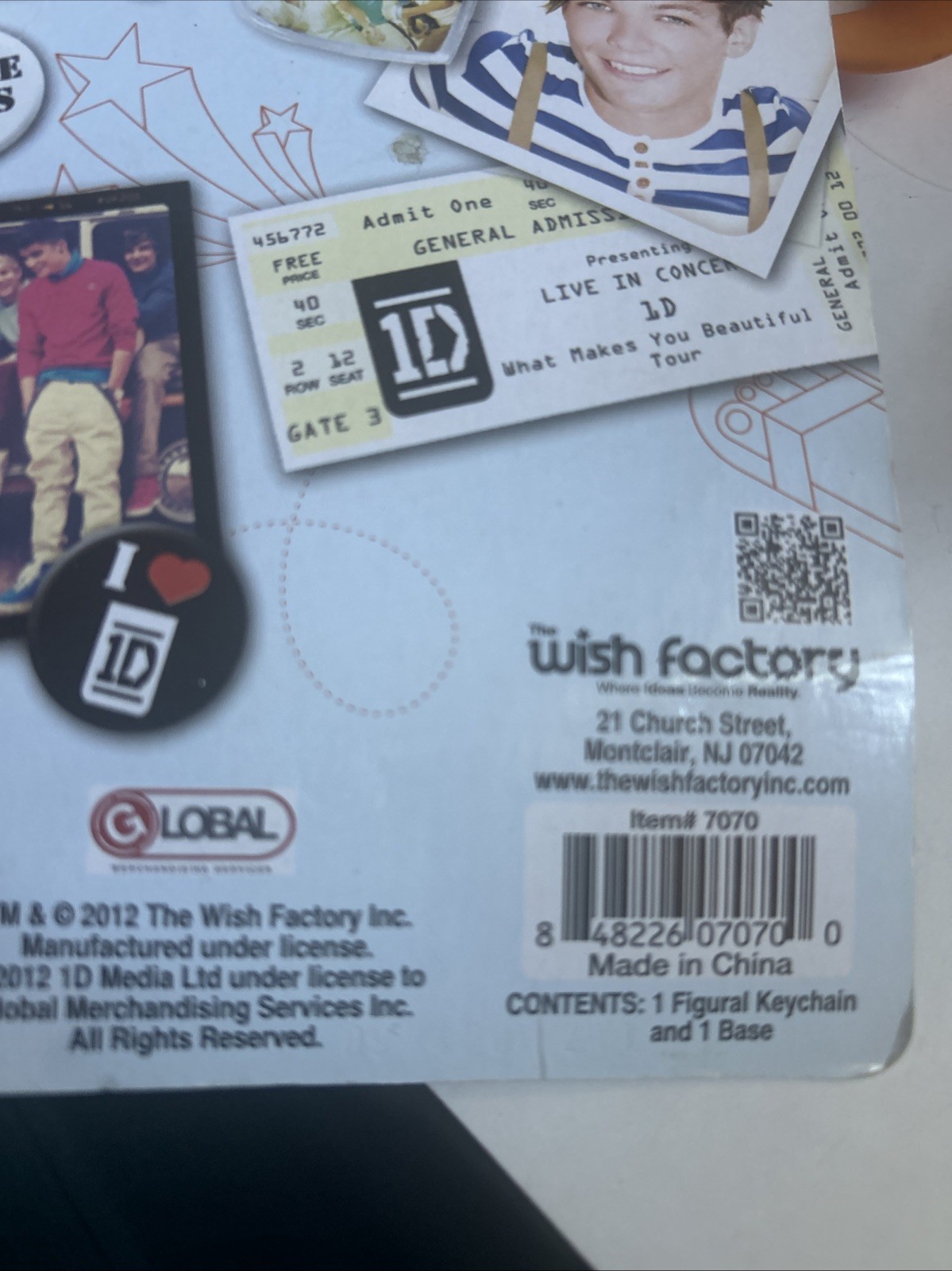 New One Direction Louis 1D Keychain Collectible Figure Key Chain w Base Stand