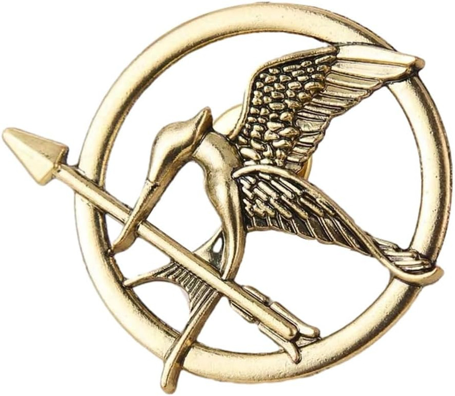 The Katniss Everdeen Costume, Mockingjay Pin for Hunger Games Pin,Prop Gold
