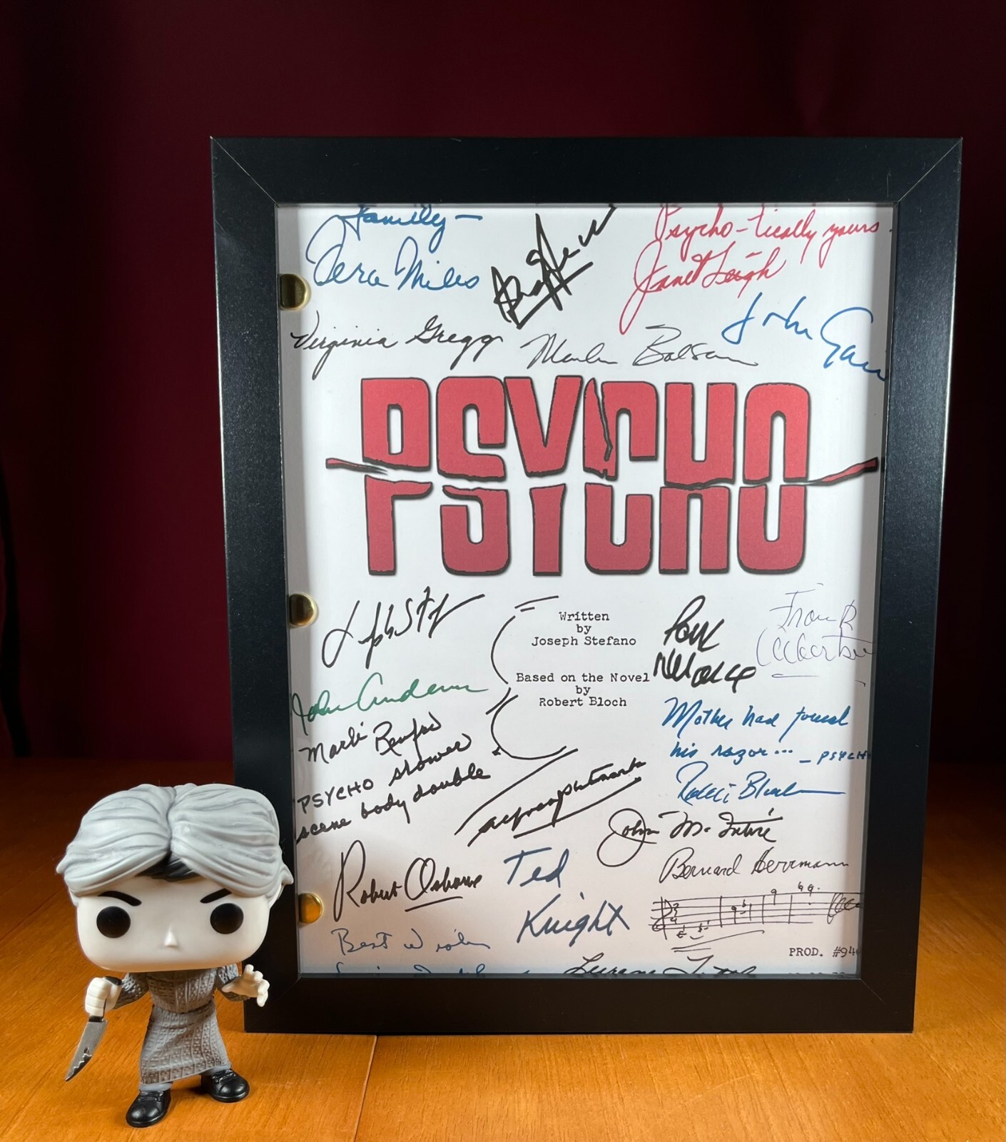 Psycho Script Cast-Signed – Autograph Reprints – 137 Pages – Norman Bates