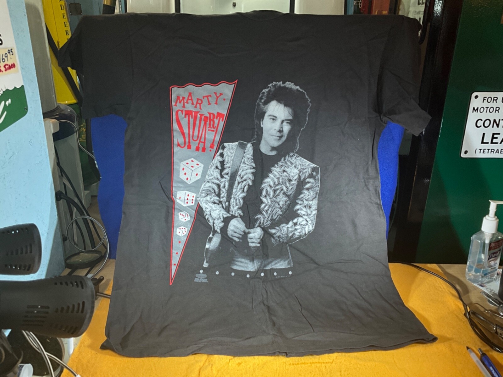 P11-53 MARTY STUART CONCERT T-SHIRT – SIZE L (XL) – 1991 – NO TAG