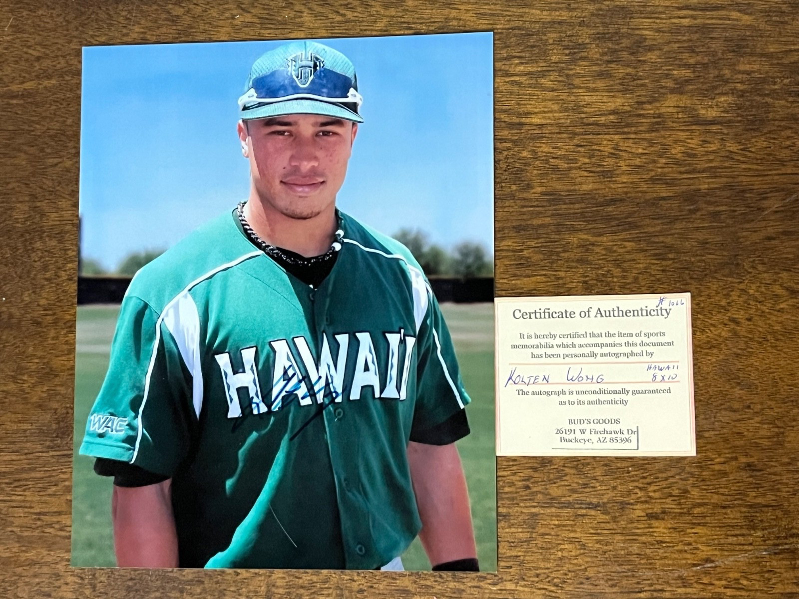 Kolten Wong 8×12 signed photo Hawaii St Louis Cardinals