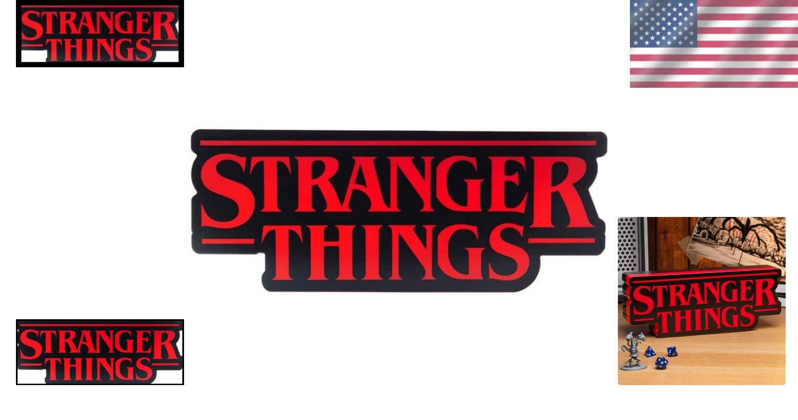Official Stranger Things Shaped Lamp – 11.8″ LED Light with Phase & Pulse Modes